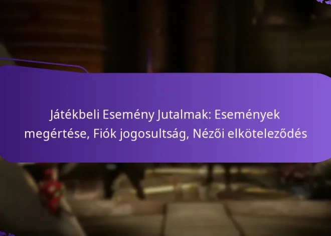 Játékbeli Esemény Jutalmak: Események megértése, Fiók jogosultság, Nézői elköteleződés
