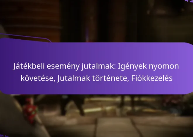 Játékbeli esemény jutalmak: Igények nyomon követése, Jutalmak története, Fiókkezelés