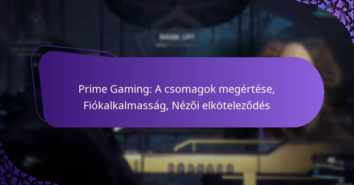 Prime Gaming: A csomagok megértése, Fiókalkalmasság, Nézői elköteleződés