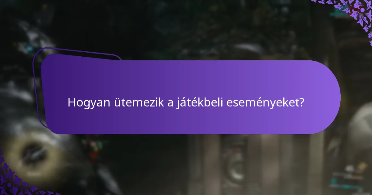 Hogyan ütemezik a játékbeli eseményeket?